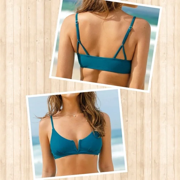 NWT Swimsuit‎ Bikini Top  V-Wire Bralette SIZE M - Picture 3 of 17